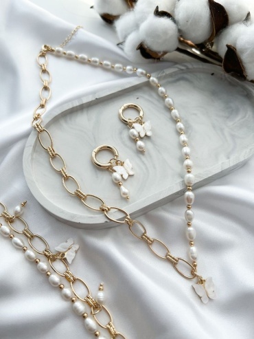 AINUSHA jewellery латунь, жемчуг
