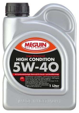Синтетическое MEGUIN High 5W-40 1 л