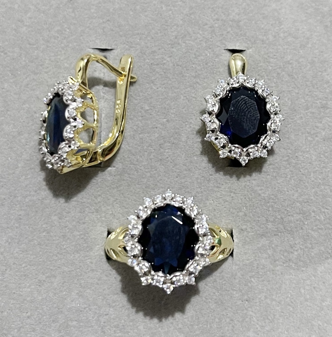 DaYa Diamonds JK1 вес 20 г серебро, сапфир