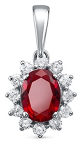 Подвеска Lucente Silver 13-0155_гр вес 1.9 г серебро, фианит