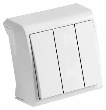 Выключатель клавишный Viko by panasonic 90681068 VERA S/U Выключатель 3-ой белый, белый