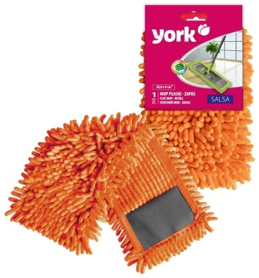 Насадка на швабру универсальная York, материал насадки: микрофибра, оранжевый