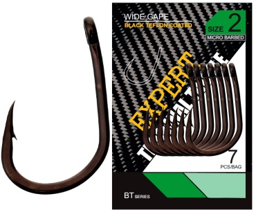 Крючок для рыбалки CARP PRO CPWGT2 карповый черный 7 шт