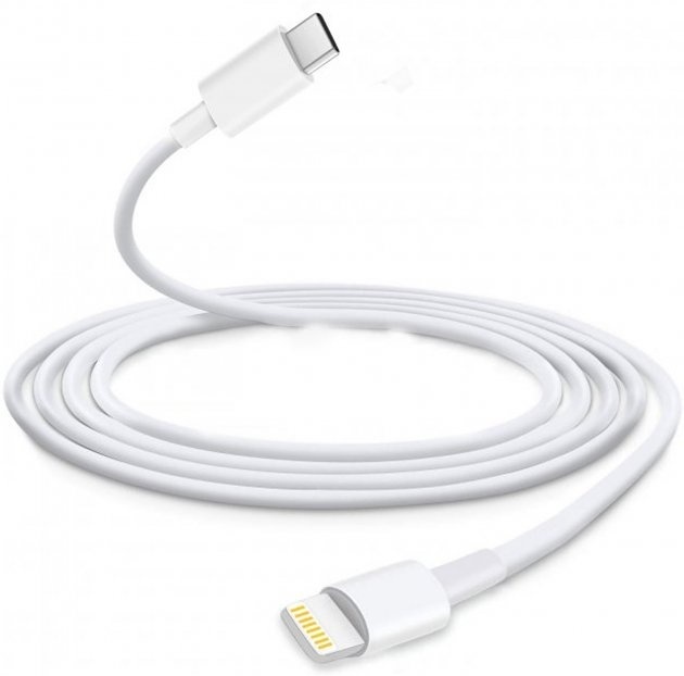 Кабель Lige USB TypeC (M), Lightning, 1 м, Шнур айфон Type-C Lightning белый
