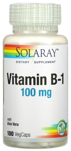 Solaray БАД Vitamin B-1 100 mg 100 капсул
