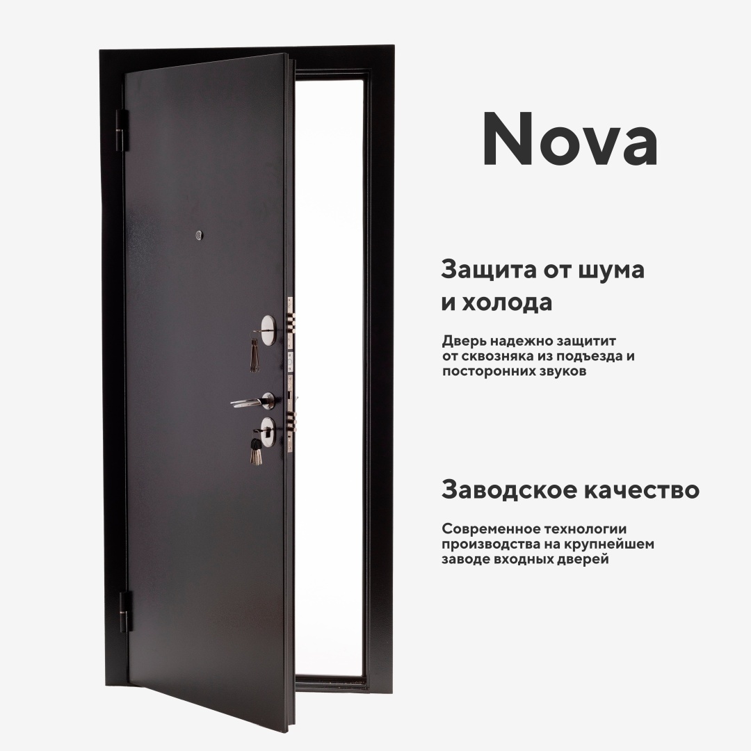 Входная дверь Ferroni Nova 2000x900, сталь, левая