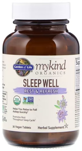 Garden of Life БАД MyKind Organics, Sleep Well, Rest & Refresh 30 таблеток