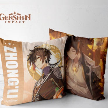 Подушка декоративная Genshin Impact 40x40 см, Чжун Ли Anime