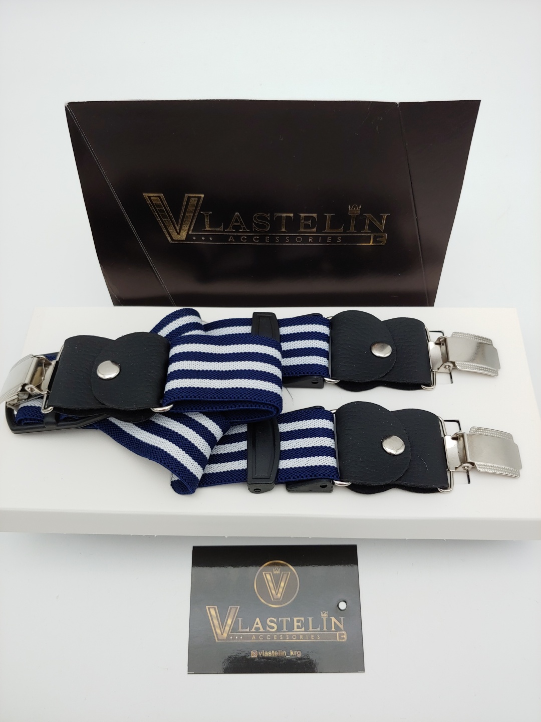 Подтяжки Vlastelin длина 175 см, ширина ленты 3.5 см
