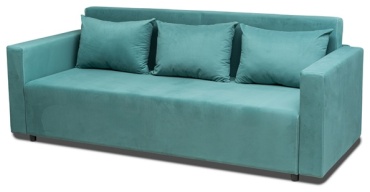 Диван прямой Ольен, 230х77 см, обивка велюр, светло-зеленый