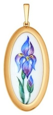 Подвеска SOKOLOV 783012 вес 5.38 г золото, финифть