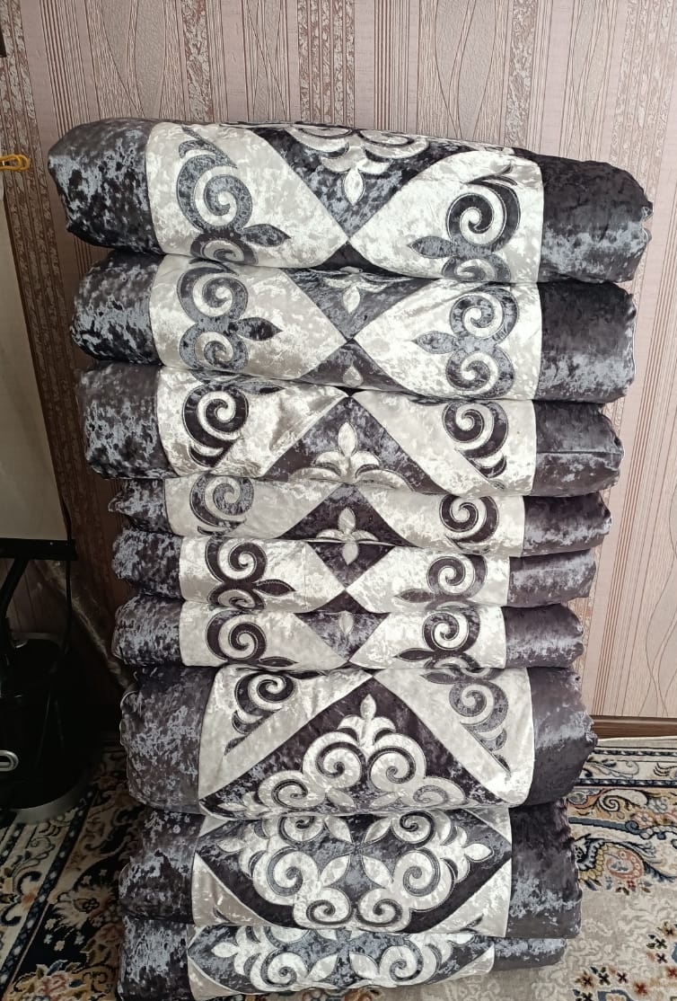 Ак Макта Кыз Жасауы корпе 220x80 см, вата, хлопок, серый
