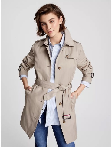 Тренчкот Tommy Hilfiger бежевый