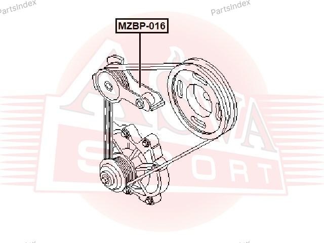ASVA Натяжной Ролик, Клиновой Ремень MZBP016