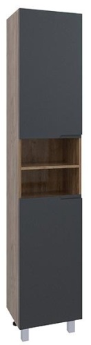 Шкаф напольный AVK Ингрид, 40x32x1800 см, графит