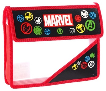 Папка для тетрадей Marvel Мстители, А5, красный, черный