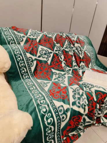 Плед Дәстүр 150х200 см, бамбук, зеленый