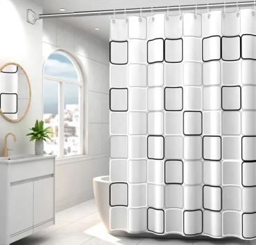 Штора Qu257 145x180 белый, PEVA