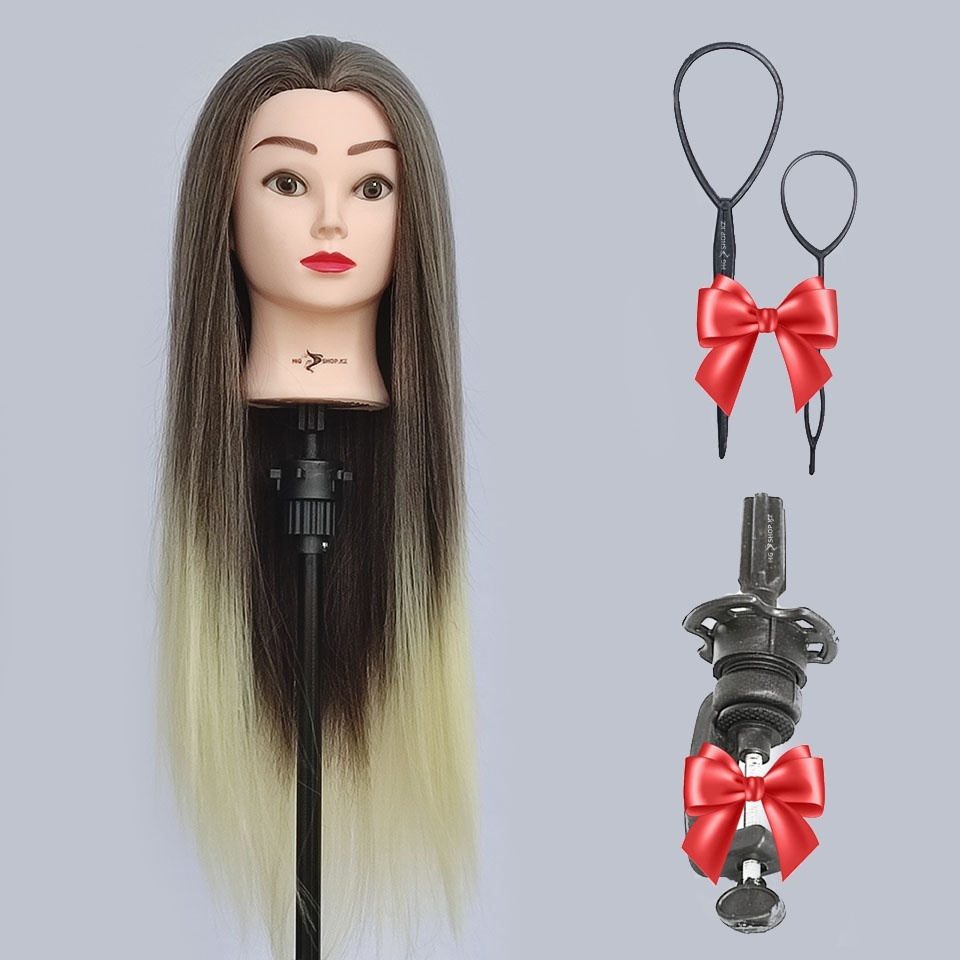 Mgshop.Kz женский, волосы искусственные блонд омбре, 65 см