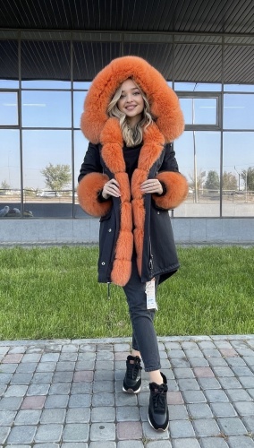 Парка ZIYA FURS оранжевый