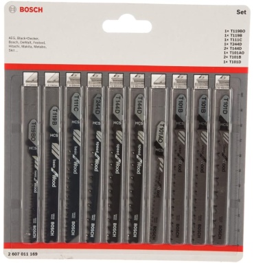Пилки для лобзика по дереву 10 шт. Bosch 2607011169