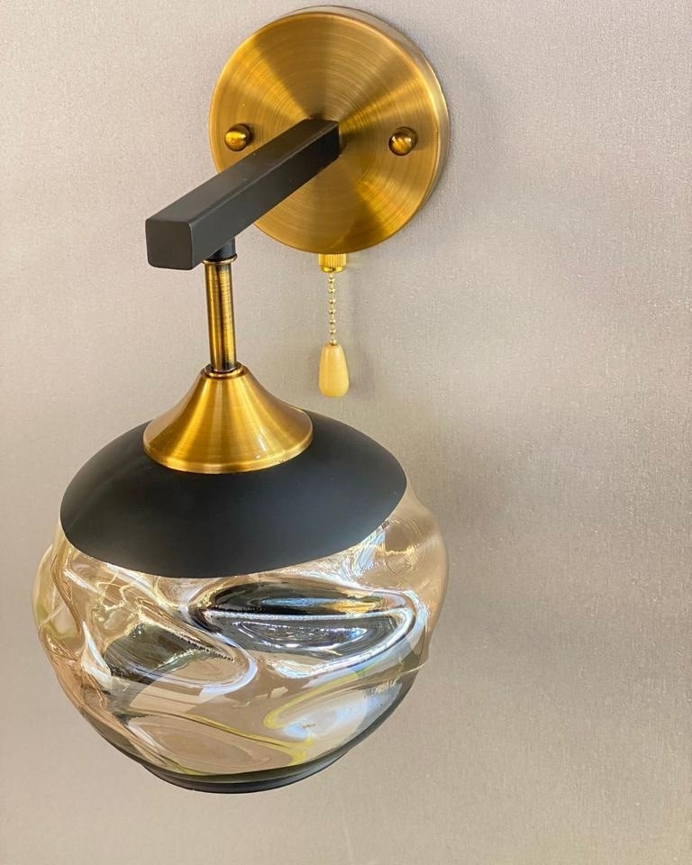 Бра настенный, накладной Home Light E27, черный, коричневый