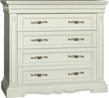 Комод Пинскдрев Милана, 115x48x104 см, слоновая кость