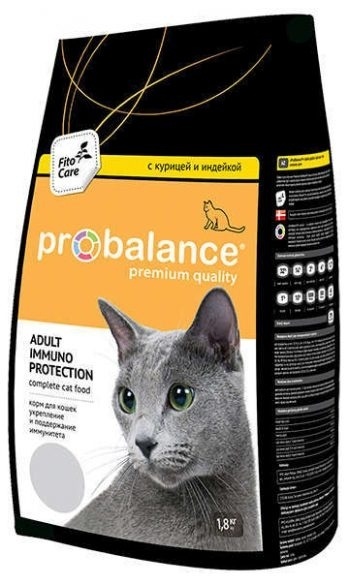Купить Корм Probalance Adult Immuno Protection курица, индейка индейка ...