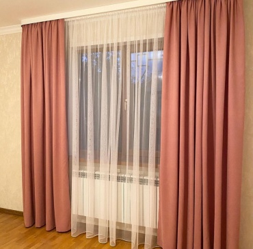 Комплект AI-TUMAR 200x280 см 3 шт, сетка, велюр, коралловый