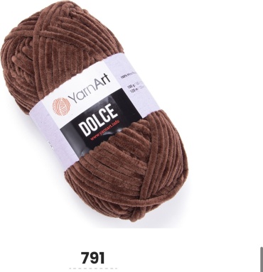 Моток YarnArt Dolce 791 коричневый 120 м 100 г