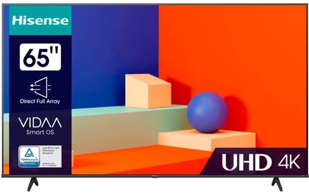 Купить Телевизор Hisense 65A6K 165 см черный в Алматы – Магазин на Kaspi.kz