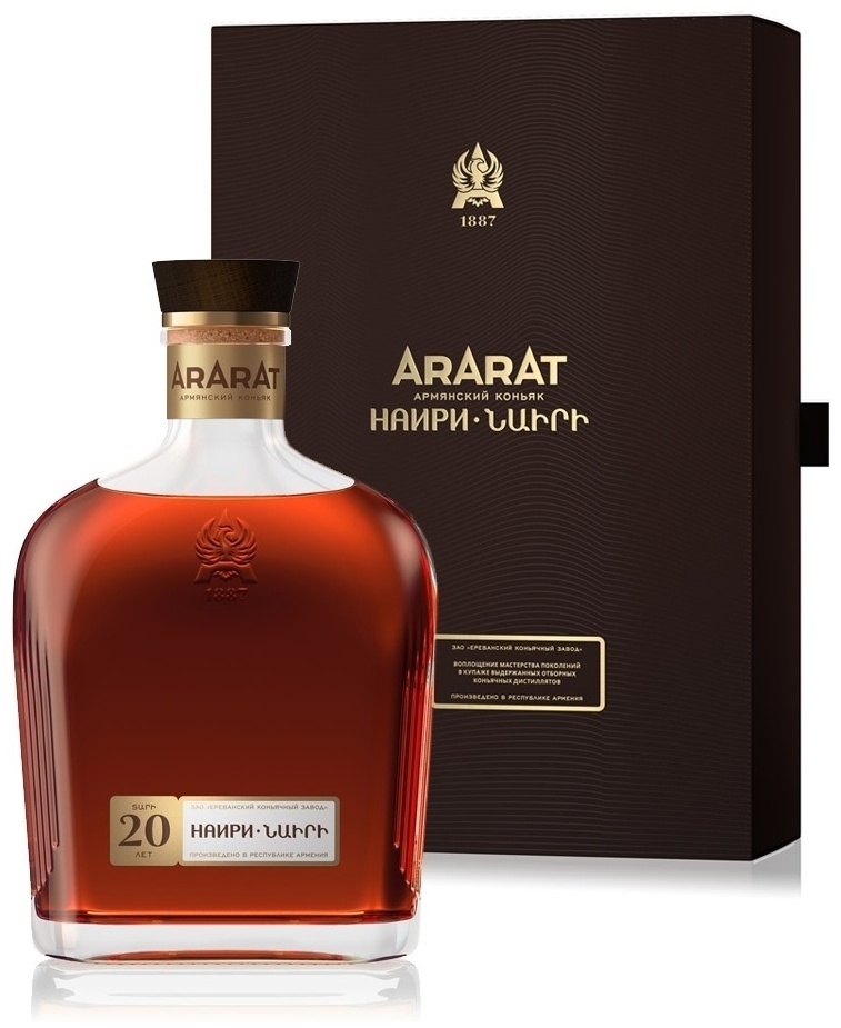 Купить Коньяк Арарат Наири 20 лет reserve 40% 0.5 л в Алматы – Магазин ...