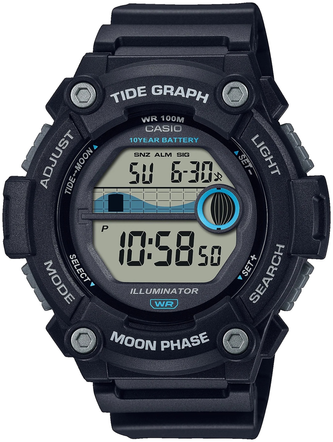 Кварцевые CASIO WS-1300H-1AVDF пластик