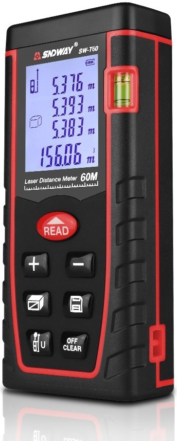 Лазерный дальномер SNDWAY SW-T60, дальность до 60 м