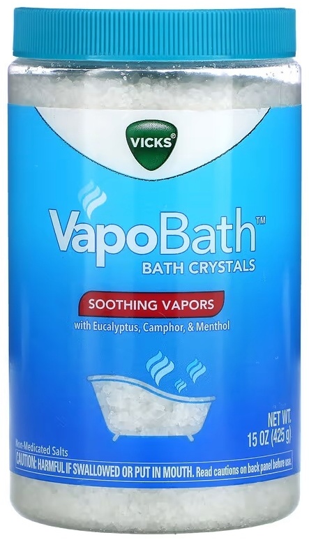 VICKS камфорой, VapoBath с эвкалиптом морская соль 425 г