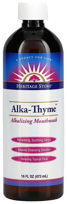 Heritage Store Alka-Thyme Mouthwash ополаскиватель лечебные травы 473 мл