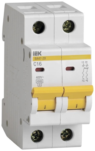 IEK автоматический выключатель 2P 16 A, 4.5 кА, 400 В