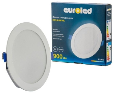 светодиодный круглый EUROLED E-PLR-9W-4K LED