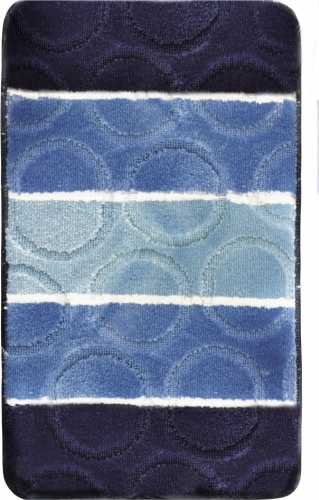АКВАЛИНИЯ коврик Twist Полоски Круги 45x75 см, полиэстер