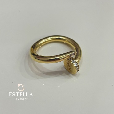 Estella R4617 размер 17 вес 2.51 г золото, цирконий