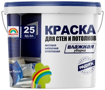 РАДУГА акриловая 25 ВД-ВА A 14 кг, белый