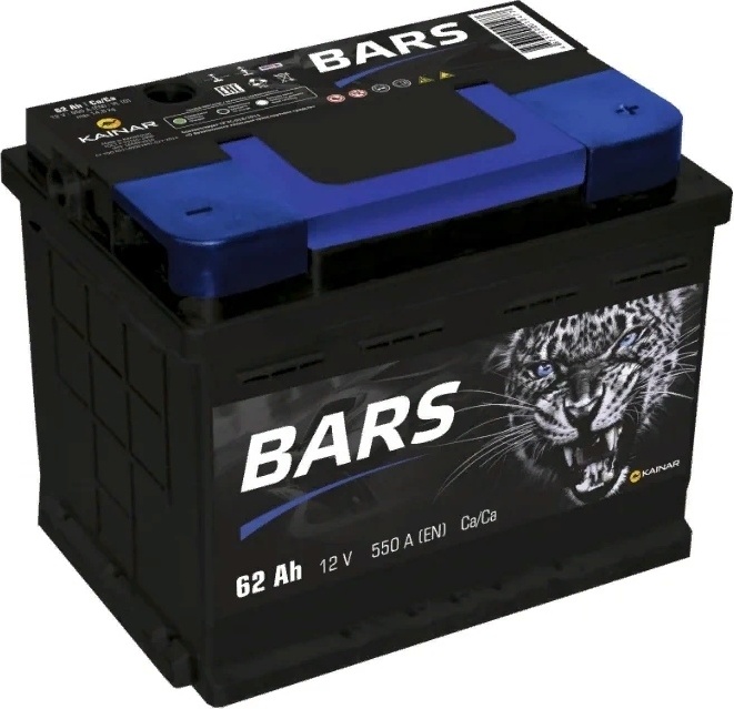 Аккумулятор BARS D23FR 62 Ач обратная