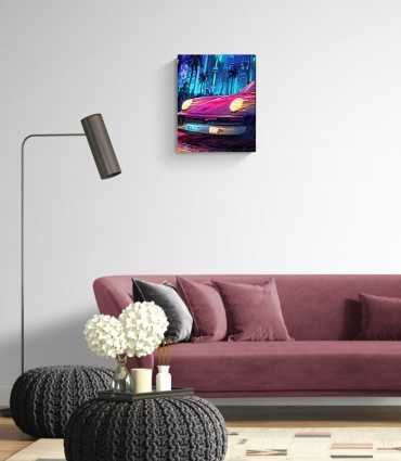 SQ_DECOR картина Неоновый Арт Порше 30x40 см