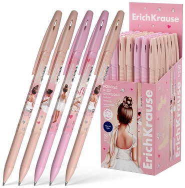 Ручка шариковая Erich Krause R-301 Stick&Grip 1 шт, 0.7 мм, цвет чернил синий