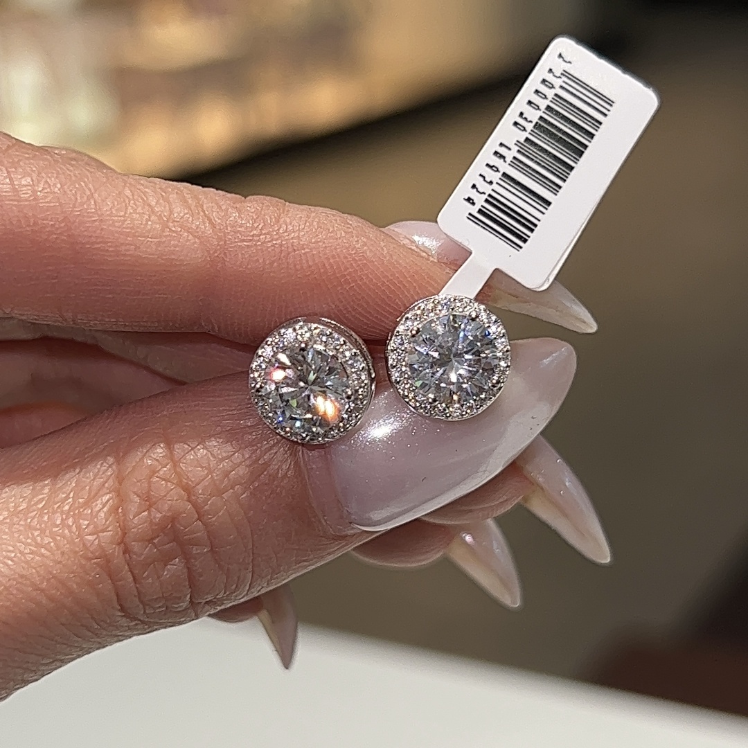Пусеты Ipekyolu Jewellery 566AY вес 3 г серебро, фианит
