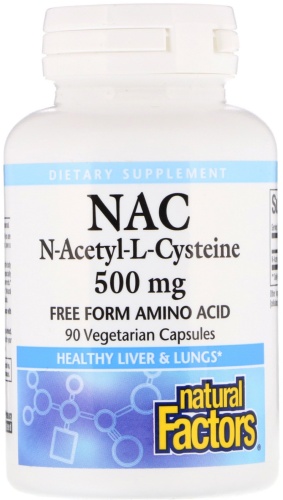 Natural Factors NAC N-ацетил-L цистеин 500 мг капсулы 90 шт