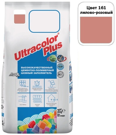 Mapei ULTRACOLOR PLUS 2 кг, цвет лилово-розовый 161