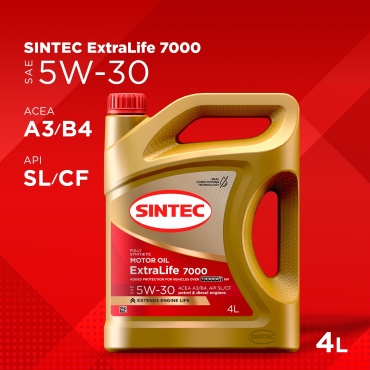 Синтетическое SINTEC ExtraLife 7000 5W-30 4 л