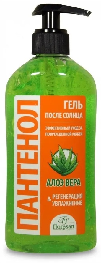 Floresan после солнца Пантенол и Алоэ Вера регенерирующий гель для тела 500 мл
