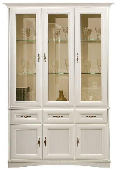 Шкаф-витрина Пинскдрев Турин А3 П7.036.0.11, МДФ, ЛДСП, 143.1x49.1x220